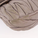 Miu Miu Matelasse Shoulder Bag Leather Pink Gold Auth 163628-10