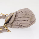 Miu Miu Matelasse Shoulder Bag Leather Pink Gold Auth 163628-4