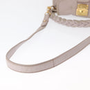 Miu Miu Matelasse Shoulder Bag Leather Pink Gold Auth 163628-9