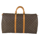 LOUIS VUITTON Monogram Keepall 55 Boston Bag M41424 LV Auth 163632-13