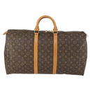 LOUIS VUITTON Monogram Keepall 55 Boston Bag M41424 LV Auth 163632-2