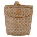 CELINE Macadam Canvas Hand Bag PVC Beige Gold Auth 163635-2