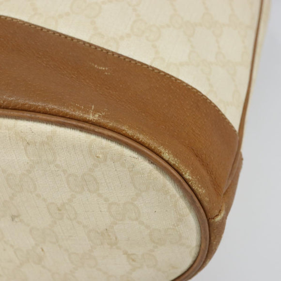 GUCCI GG Supreme Shoulder Bag PVC White Gold 41 02 085 Auth 163636