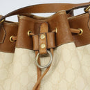 GUCCI GG Supreme Shoulder Bag PVC White Gold 41 02 085 Auth 163636-18