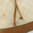 GUCCI GG Supreme Shoulder Bag PVC White Gold 41 02 085 Auth 163636-10