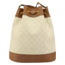GUCCI GG Supreme Shoulder Bag PVC White Gold 41 02 085 Auth 163636-2