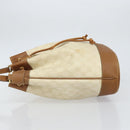 GUCCI GG Supreme Shoulder Bag PVC White Gold 41 02 085 Auth 163636-4