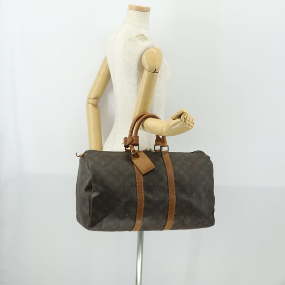 LOUIS VUITTON Monogram Keepall 45 Boston Bag M41428 LV Auth 163637