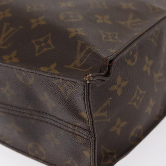 LOUIS VUITTON Monogram Sac Plat Hand Bag M51140 LV Auth 163638