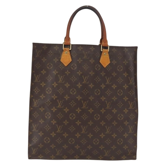 LOUIS VUITTON Monogram Sac Plat Hand Bag M51140 LV Auth 163638