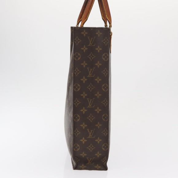 LOUIS VUITTON Monogram Sac Plat Hand Bag M51140 LV Auth 163638