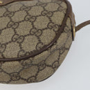 GUCCI GG Supreme Web Sherry Line Shoulder Bag PVC Beige Gold Auth 163639-14