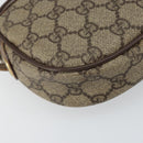 GUCCI GG Supreme Web Sherry Line Shoulder Bag PVC Beige Gold Auth 163639-15