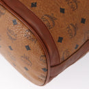 MCM Logogram Vicetos Shoulder Bag PVC Leather Brown Gold Auth 163640-18