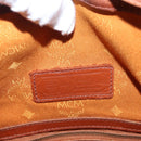 MCM Logogram Vicetos Shoulder Bag PVC Leather Brown Gold Auth 163640-19