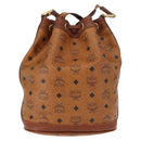 MCM Logogram Vicetos Shoulder Bag PVC Leather Brown Gold Auth 163640-2