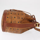 MCM Logogram Vicetos Shoulder Bag PVC Leather Brown Gold Auth 163640-3