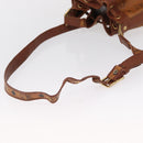 MCM Logogram Vicetos Shoulder Bag PVC Leather Brown Gold Auth 163640-7