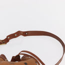 MCM Logogram Vicetos Shoulder Bag PVC Leather Brown Gold Auth 163640-14