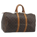 LOUIS VUITTON Monogram Keepall 45 Boston Bag M41428 LV Auth 163647-1