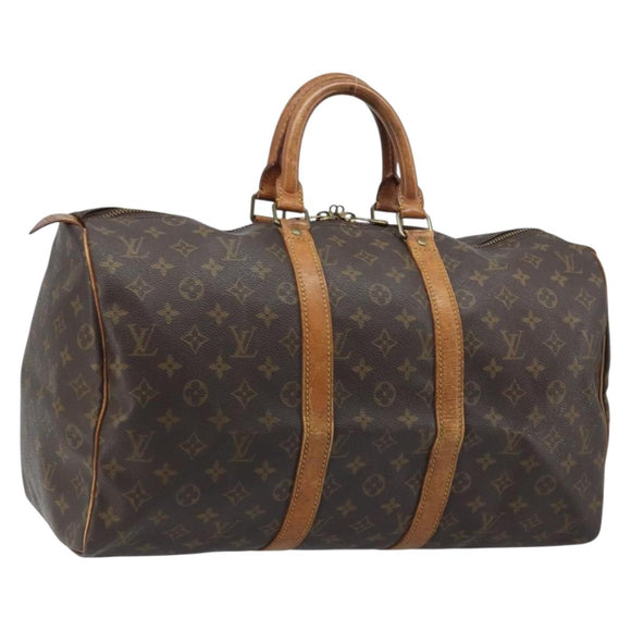 LOUIS VUITTON Monogram Keepall 45 Boston Bag M41428 LV Auth 163647