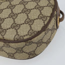 GUCCI GG Supreme Web Sherry Line Bag PVC Beige Gold 007 58 6112 1030 Auth 163653-10