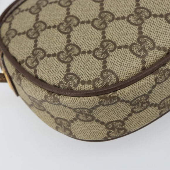 GUCCI GG Supreme Web Sherry Line Bag PVC Beige Gold 007 58 6112 1030 Auth 163653