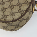 GUCCI GG Supreme Web Sherry Line Bag PVC Beige Gold 007 58 6112 1030 Auth 163653-12