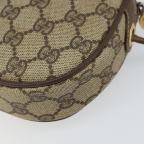 GUCCI GG Supreme Web Sherry Line Bag PVC Beige Gold 007 58 6112 1030 Auth 163653