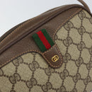GUCCI GG Supreme Web Sherry Line Bag PVC Beige Gold 007 58 6112 1030 Auth 163653-14