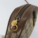 GUCCI GG Supreme Web Sherry Line Bag PVC Beige Gold 007 58 6112 1030 Auth 163653-15