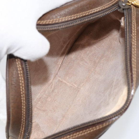 GUCCI GG Supreme Web Sherry Line Bag PVC Beige Gold 007 58 6112 1030 Auth 163653