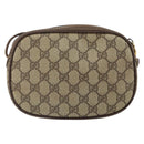 GUCCI GG Supreme Web Sherry Line Bag PVC Beige Gold 007 58 6112 1030 Auth 163653-3