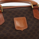 CELINE Macadam Canvas Boston Bag PVC Leather Brown Gold Auth 163655-18
