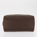 CELINE Macadam Canvas Boston Bag PVC Leather Brown Gold Auth 163655-5