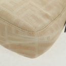 FENDI Zucca Canvas Mamma Baguette Shoulder Bag Beige Silver Auth 163656V-14
