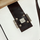 FENDI Zucca Canvas Mamma Baguette Shoulder Bag Beige Silver Auth 163656V-16