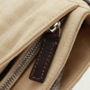 FENDI Zucca Canvas Mamma Baguette Shoulder Bag Beige Silver Auth 163656V-18