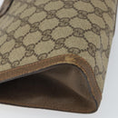 GUCCI GG Supreme Web Sherry Line Clutch Bag PVC Beige Gold 89 01 033 Auth 163659-11