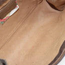 GUCCI GG Supreme Web Sherry Line Clutch Bag PVC Beige Gold 89 01 033 Auth 163659-14
