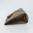 GUCCI GG Supreme Web Sherry Line Clutch Bag PVC Beige Gold 89 01 033 Auth 163659-5