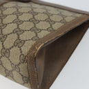 GUCCI GG Supreme Web Sherry Line Clutch Bag PVC Beige Gold 89 01 033 Auth 163659-8