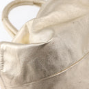 LOEWE Nappa Aire Anagram Hand Bag Leather Gold Auth 163661-15