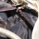 LOEWE Nappa Aire Anagram Hand Bag Leather Gold Auth 163661-18