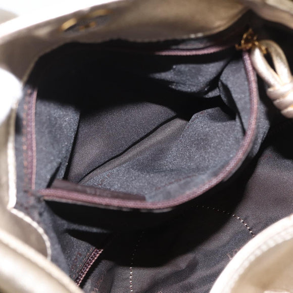 LOEWE Nappa Aire Anagram Hand Bag Leather Gold Auth 163661