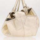 LOEWE Nappa Aire Anagram Hand Bag Leather Gold Auth 163661-3