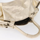 LOEWE Nappa Aire Anagram Hand Bag Leather Gold Auth 163661-6