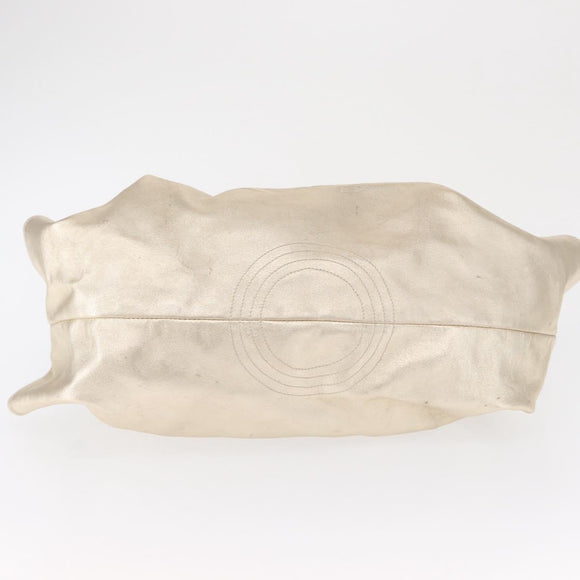 LOEWE Nappa Aire Anagram Hand Bag Leather Gold Auth 163661