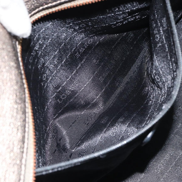 LOEWE Anagram Amazona 36 Hand Bag Leather Gold Auth 163663