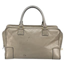 LOEWE Anagram Amazona 36 Hand Bag Leather Gold Auth 163663-2